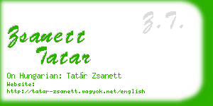 zsanett tatar business card